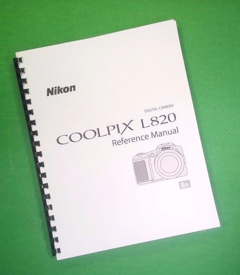 Owners Manual for Nikon L820 Coolpix Camera 240 Pages W/Clear Covers! - Image 1 of 1