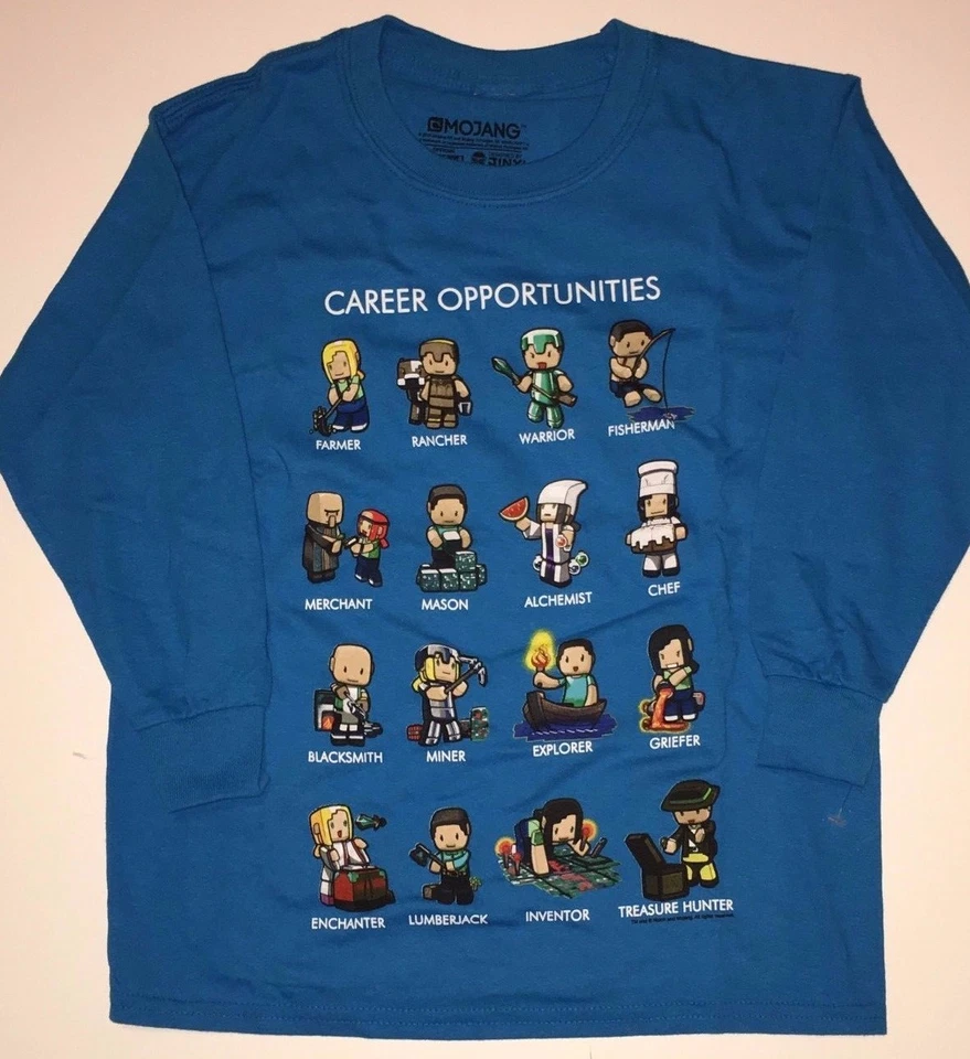 Camiseta MINECRAFT Oportunidades de Carrera Tallas Niños 4 5/6 7     Foto 1 de 1