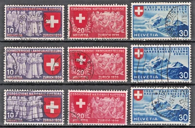 SWITZERLAND:1939 SC#247-55 Used National Exposition of 1939, Zurich  AJ1490 - Image 1 of 2