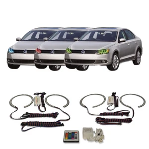 RGB Multi Color IR Headlight Halo kit for Volkswagen Jetta 11-16 - Picture 1 of 6