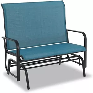 Outdoor Swing Glider Bench 2 Person Loveseat Patio Rocking Chairs Porch Balcony - Picture 1 of 11