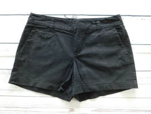 Ann Taylor LOFT einfarbig schwarz lässig khaki Chino Shorts-Größe 4 - Bild 1 von 2