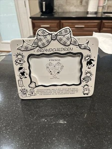 Enesco Grand Children 4x6 Picture Frame Black & White Ceramic - Picture 1 of 9