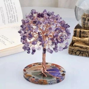 Super Mini Crystal Money Tree Copper Wire Wrapped - Picture 1 of 3