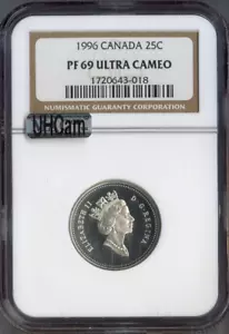 1996 Canada 25 Cents NGC Proof PF69 Ultra Cameo MAC Quality - Picture 1 of 2