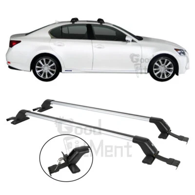 Portaequipajes de carga con barra transversal de techo + bloqueo para Lexus GS350 GS300 GS F 43,3" Foto 1 de 4