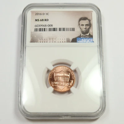 2016 D NGC MS68 RD - Lincoln Shield Cent Penny - 1c US Coin #50876A - Image 1 of 2