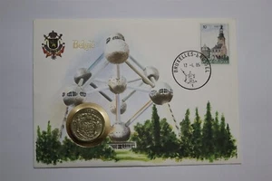 🧭 BELGIUM 10 FRANCS 1975 COIN COVER B53 #42 - Picture 1 of 4