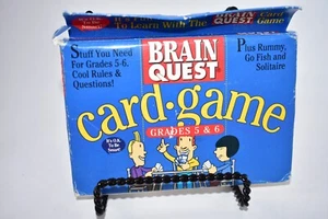 BRAIN QUEST CARD GAME FOR GRADES 5 & 6 RUMMY GO FISH SOLITAIRE EDUCATIONAL - Picture 1 of 6