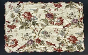 Waverly Charleston Zwitschern Vogel Blumen gestepptes Kissen Schein Standard Bauernhaus - Bild 1 von 9