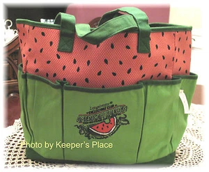 Longaberger COLLECTORS CLUB Watermelon Homestead Celebration Limited Ed Tote Neu - Bild 1 von 6