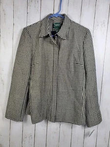 Lauren Ralph Lauren Voyage II Wool Jacket Women Sz 10 Zip Up Black Vintage NWT - Picture 1 of 13