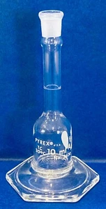 PYREX 5630-10 Micro Volumetric Flask, Class A, Hexagonal Base, 10ml - Imagen 1 de 8