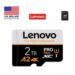 High Speed Lenovo Memory Card 1tb 2tb Micro Sd Card Class 10 Xc Tf Card Adapter - Picture 1 of 17
