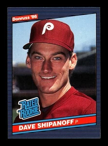 Donruss Rated Rookie #34 1986 Dave Shipanoff Philadelphia Phillies - Imagen 1 de 2