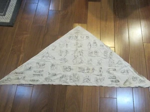 Vintage WWII First Aid illustrated triangular bandage Bandana Copyright 1942 - Picture 1 of 15