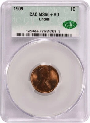 1909 Lincoln Cent MS66+RD CACG - Image 1 of 4