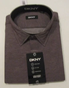 DKNY Dark Red Button Up Collared Long Sleeve Sport Shirt Sz Large NWT Mens - Picture 1 of 3