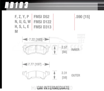 Se adapta a Hawk tamaño completo GM DTC-30 HB103W.590 Foto 1 de 2