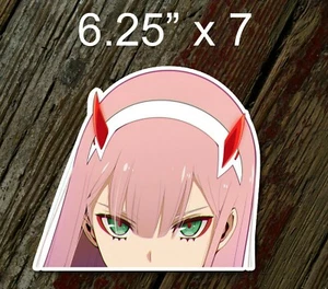 Zero Two Franxx Intense Eyes Waifu Anime Girl Car Decal Vinyl Bumper Sticker - Bild 1 von 2