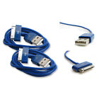 2X 10FT 30-PIN USB SYNC DATA CHARGER BLUE DOCK CABLE IPHONE 4S IPOD TOUCH IPAD