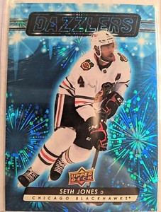 2023-24 Upper Deck Series 1 BLUE Dazzlers DZ-39 Seth Jones Chicago Blackhawks