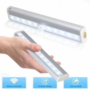 LED Motion Sensor Closet Night Light Battery Powered Under Cabinet Light Lamp CA - Picture 1 of 14