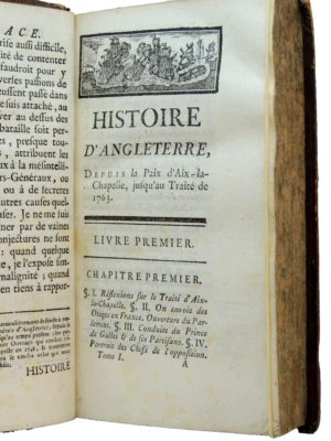 1768. Targe. Histoire d'Angleterre. 1748 à 1756 - Image 1 of 4