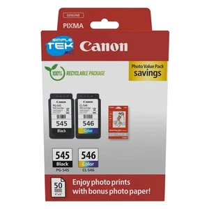 Tonerkartusche Tinte Original Canon Pg-545 Cl-546 Schwarz + Farbe Bipack_ - Bild 1 von 6