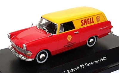 Starline Models 1/43 Scale 53042 - 1960 Opel Rekord P2 Caravan Shell Yellow/Red - Image 1 of 4