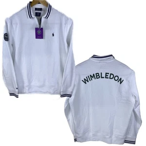 Neu Polo Ralph Lauren Herren Quarter Zip Pullover Wimbledon Championships L weiß - Bild 1 von 9