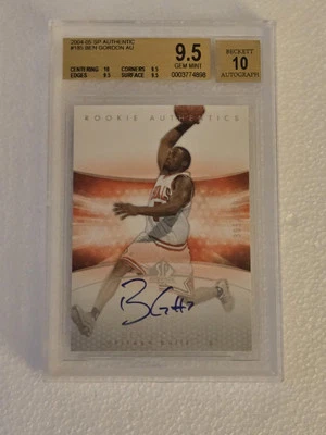 2004-05 SP AUTHENTIC BEN GORDON AUTO 865/999 RC BGS 9.5 AUTO 10 - Image 1 of 2