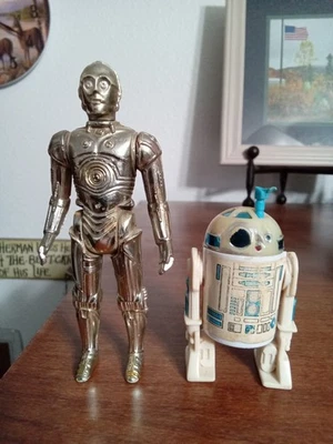 Vintage Star Wars 2X Droid lot, 1977 C-3PO & R2-D2 Sensorscope Complete Figures! - Image 1 of 4