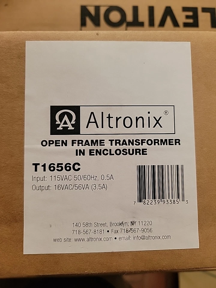 Altronix T1656C Open Frame Transformer, 16VAC @ 56VA, 115VAC, CAB4 Enclosure - Image 1 of 1