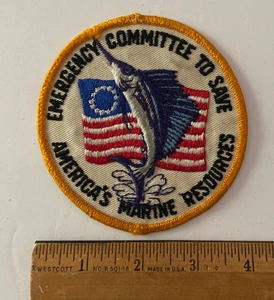 Vintage Original Emergency Committee To Save America's Marine Resources Patch - Picture 1 of 7