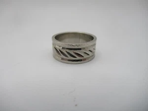 Vintage Sterling Silver Fancy Band - Picture 1 of 5