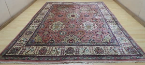 Large Persain Carpet Rug Hand Made Wool Vintage Living Room 11ft 8" x 8ft 4" - Picture 1 of 18