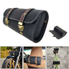 1X Pu Leather Motorcycle Front Fork Bag Electric Scooter Bike Rear Seat Saddleba