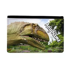 PERSONALISIERTE DINOSAURIER T-REX DRUCK KUNSTLEDER UK PASSHÜLLE/ETUI GESCHENK - Bild 1 von 4
