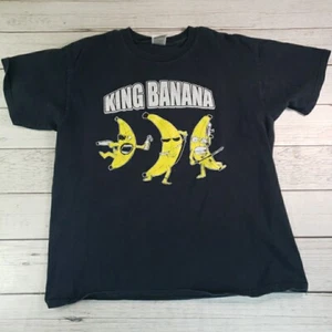 King Banana Shirt Mens Large Black Banana Thug Graphic Vintage Short Sleeve - Picture 1 of 6