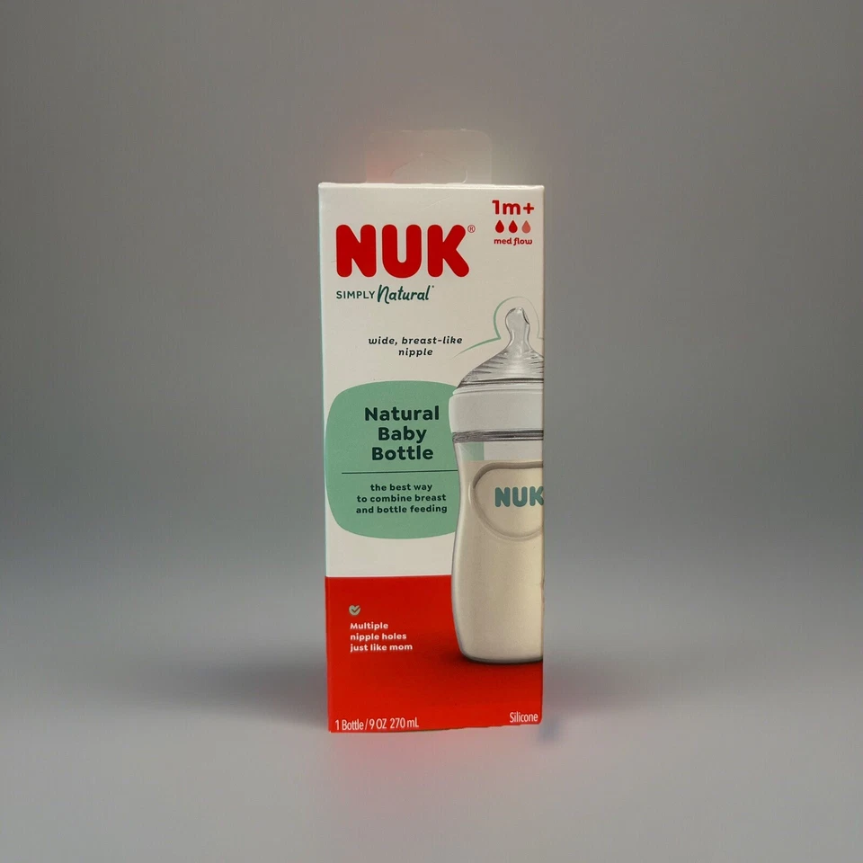 Simply Natural Nuk Breast and Bottle 1 Months Medium Flow 9 oz