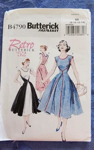 BUTTERICK Fast And Easy UNCUT Pattern B4790 Misses 8-14 Retro 1952 Wrap Dress - Picture 1 of 2