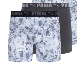 PUMA Men's Grey Camo AND Black - Sport Style Boxer Briefs - SIZE LARGE 2-pack. - Picture 1 of 3