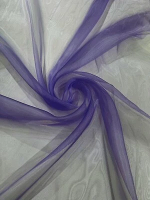 60" Crystal Sheer Organza Fabric - Solid Color Organza Fabric Sold By Yard - Image 1 of 2