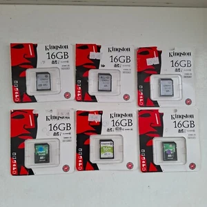 6 x Kingston 16GB Memory Card, Used, Tested and Formatted - Picture 1 of 4