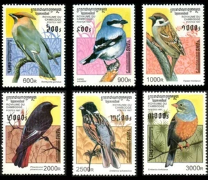 Camboya #1598 - 1603 Como Nuevo Completo Colorido PÁJAROS Conjunto de 6 Estampillas - Imagen 1 de 1
