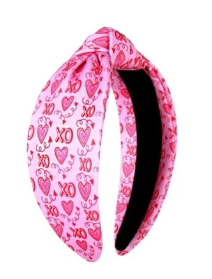 Diadema Ancha San Valentín Corazones Rojos Rosa XO Love NUEVA Foto 1 de 4