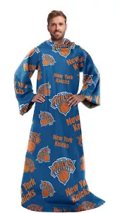 Northwest NBA New York Knicks Toss Silk Touch Comfy Throw with Sleeves - Picture 1 of 1