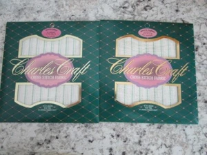 Charles Craft 14 Count Waste Fabric for Cross Stitch 12"x18" 2 Packs New - Picture 1 of 3