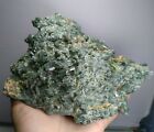 Natural big size green byssolite included skeletal pericline Albite with Titanit